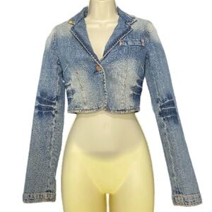 Vigors Studio cropped jean jacket. Size S